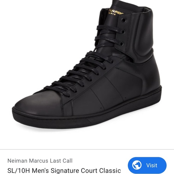 Saint Laurent Men’s SL/01H High Top Sneaker - Picture 1 of 9